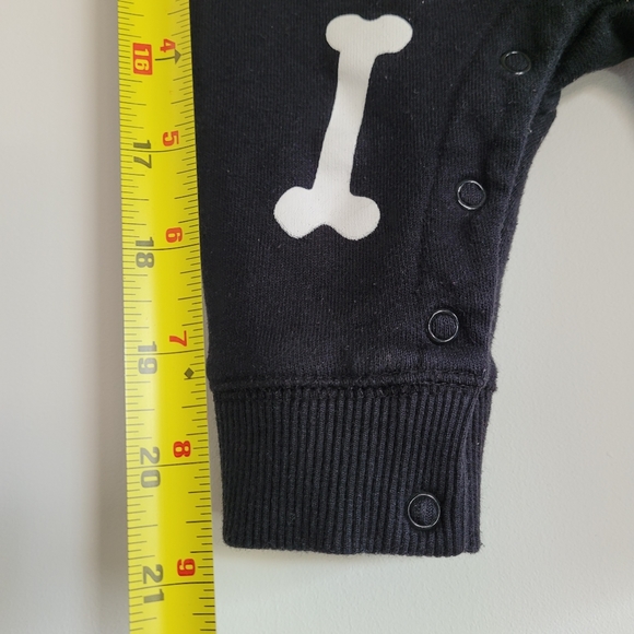 George Baby Halloween Skeleton Black Long Sleeve Romper, Jumpsuit,  6-12M - Picture 5 of 8